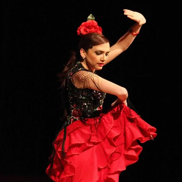 Flamenco Flower Model Buleria in Black  Flamencista